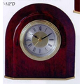 Piano Finish Wood Beveled Arch Alarm Clock (5 1/4"x5 1/2"x1 3/8")